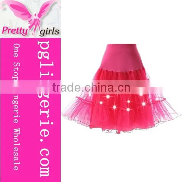 2016 Hot sale Women Tulle Adult Led Tutu Skirt Lights