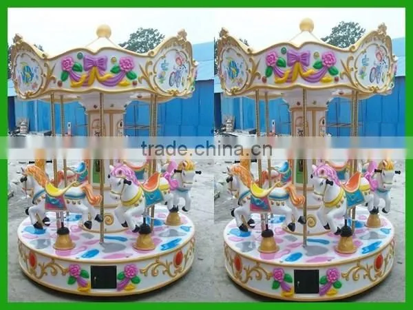 coin game machine 3/6 seats mini merry go round for children games