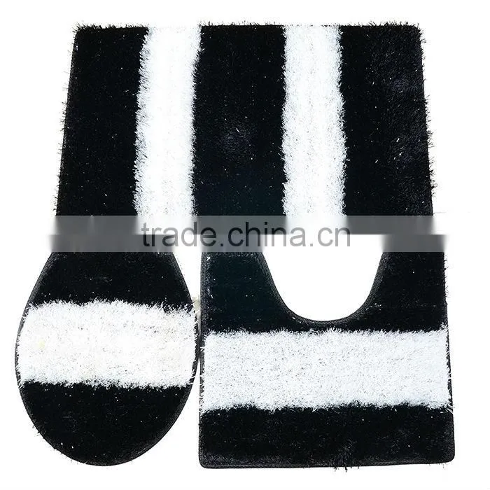 bathroom mat 3pcs Multicolor Polyester Shaggy Carpet/Rug
