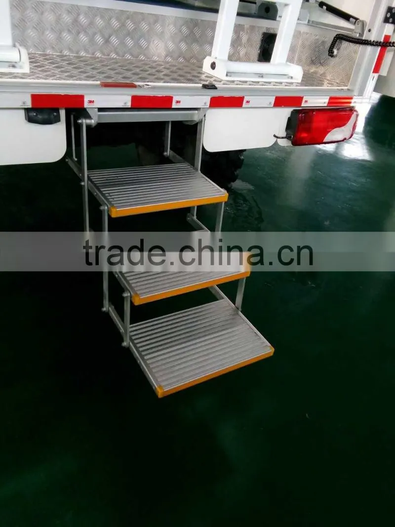 TUV CE Aluminum Electric Triple 3 step stepper ladder step stool with LED light for Van and Motorhomes