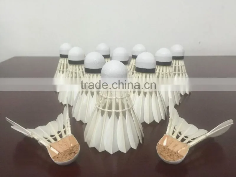 equal to AS 30 Second Class goose feather shuttlecock badminton for tournament and practice