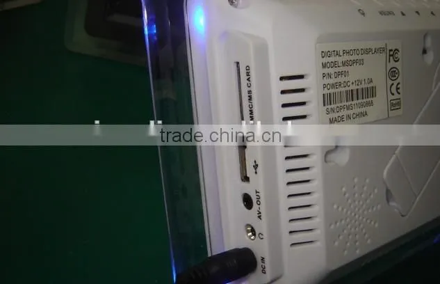 Multimedia SD card type transparent acrylic 7 inch lcd photo digital frame