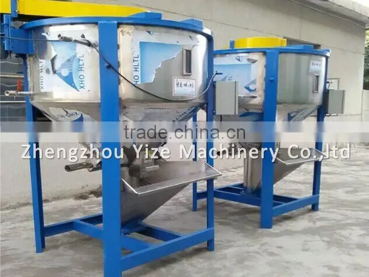 Vertical 1 ton feed mixer / Plastic Pellets Powder Color Mixer with Heater