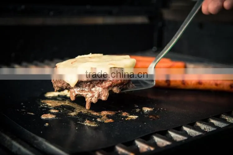 Non-Stick BBQ Grill & Baking Mats Works on Any BBQ Grill or as Oven Baking Pan Liners