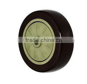 Medium Duty Polyurethane/PVC Rigid Mahogany Caster Wheel