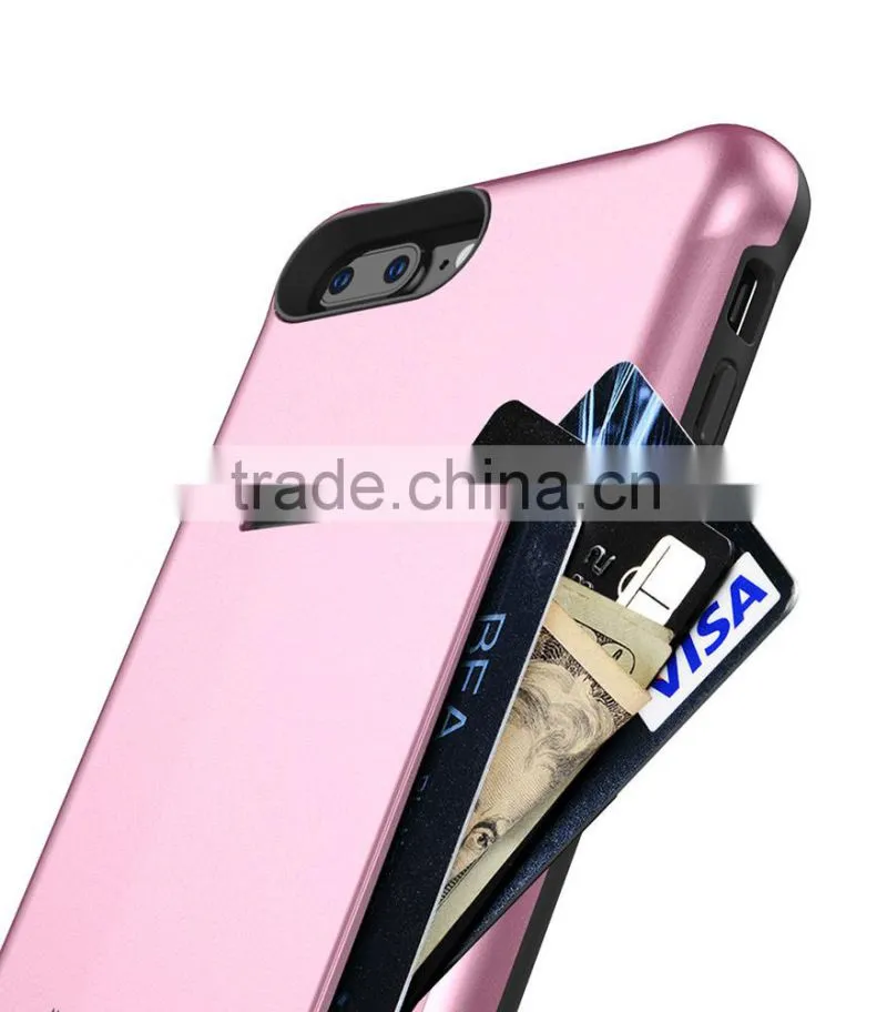 Back Card Mobile Phone case Double Layer PC case for Apple iPhone 7 Plus(5.5")