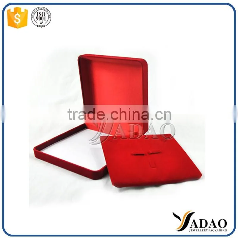 Alibaba china supplier custom red flocking purseforum jewelry package box