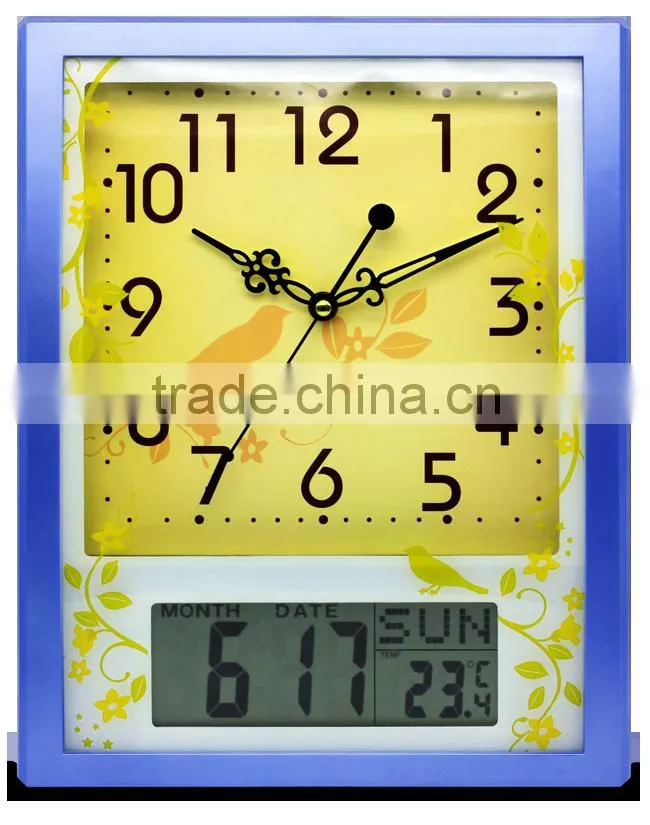 WC28201 automatic calender wall clock/selling well all over the world