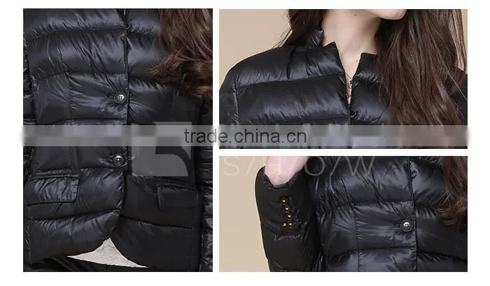 Women outdoor brand super warm lightweight foldable winter down jacket