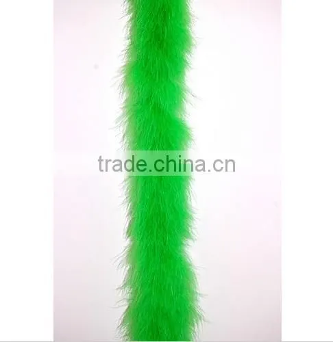 fluffy marabou boa-neon green
