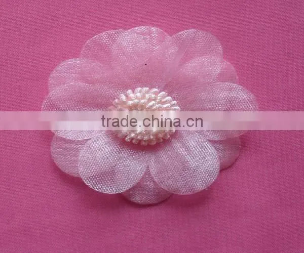 Red hanmade felt flower