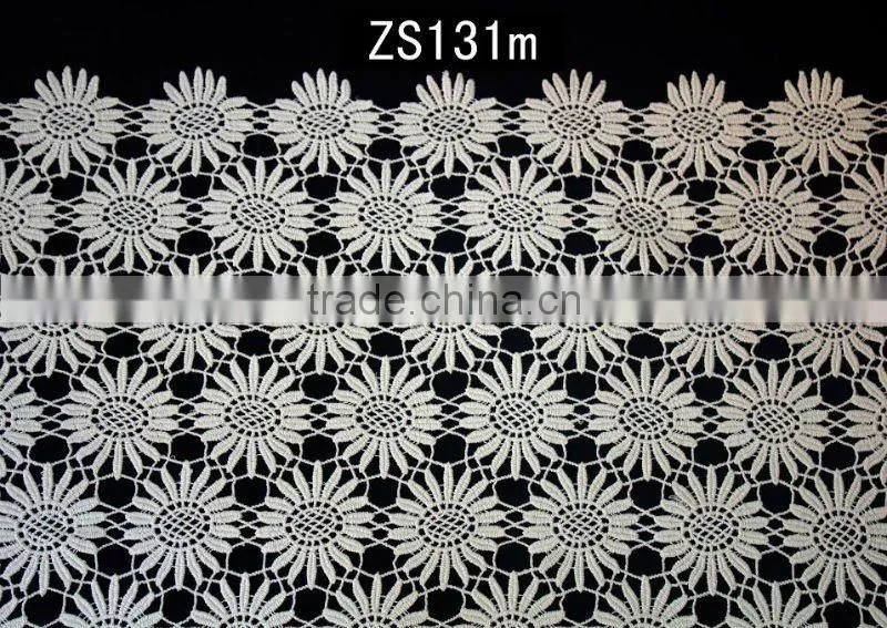 white bridal embroidered tulle lace fabric