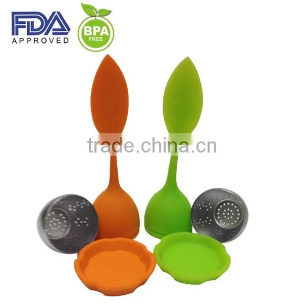 Fashion design pear shape silicone tea bag, silicone tea infuser