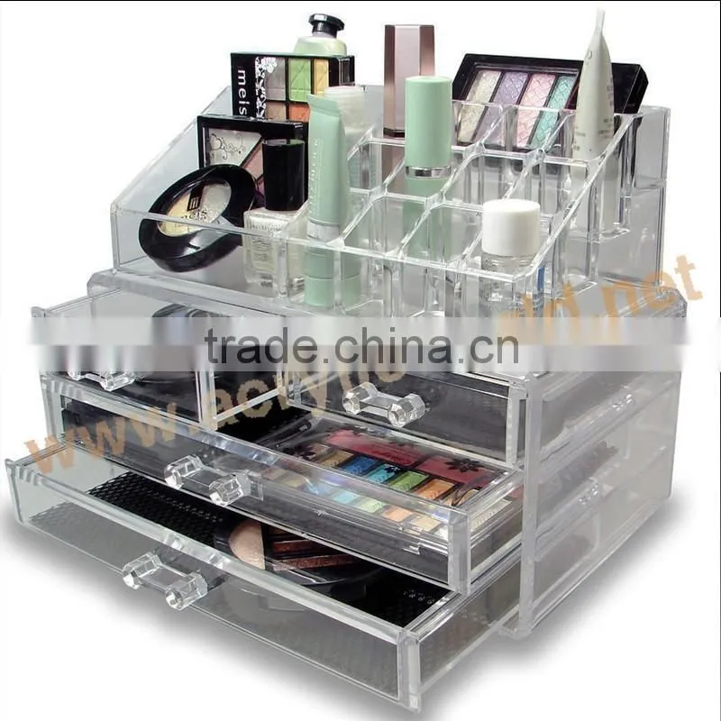 wall mounted acrylic cosmetic makeup organizer holder