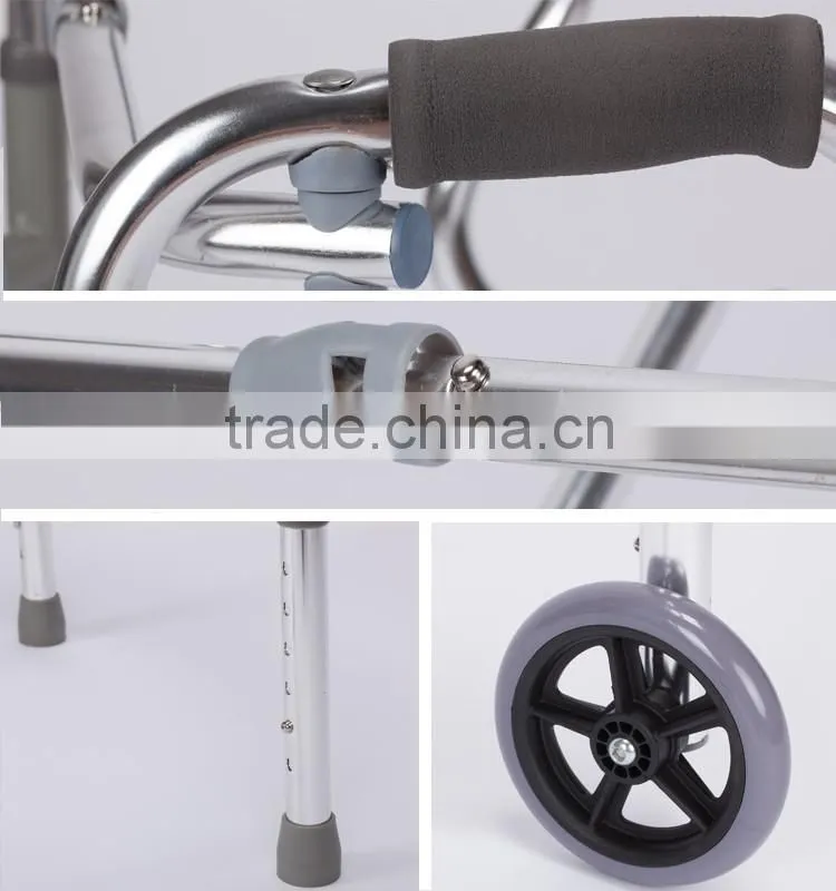 elderly walking aid support height adjustable rollator walker with wheels in frond