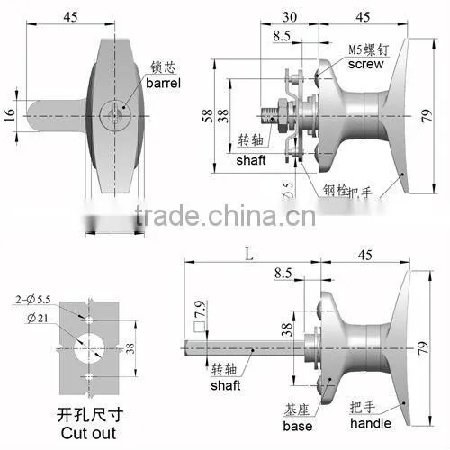 Tee handle lock