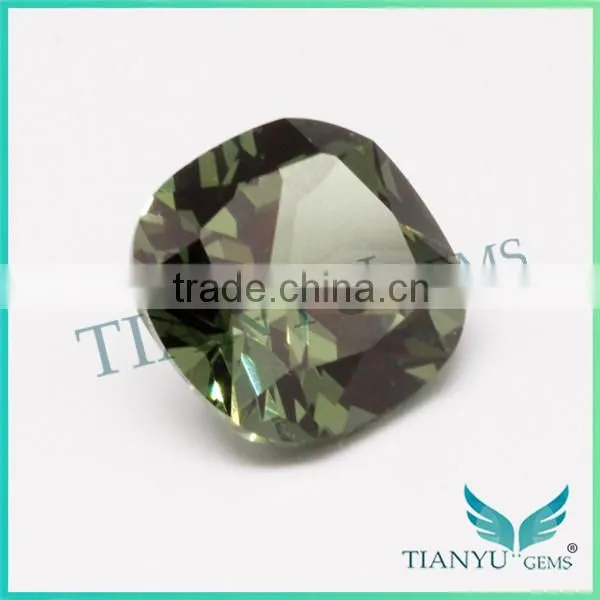 12x12mm 149# light green electric stone square cushion spinel loose stone