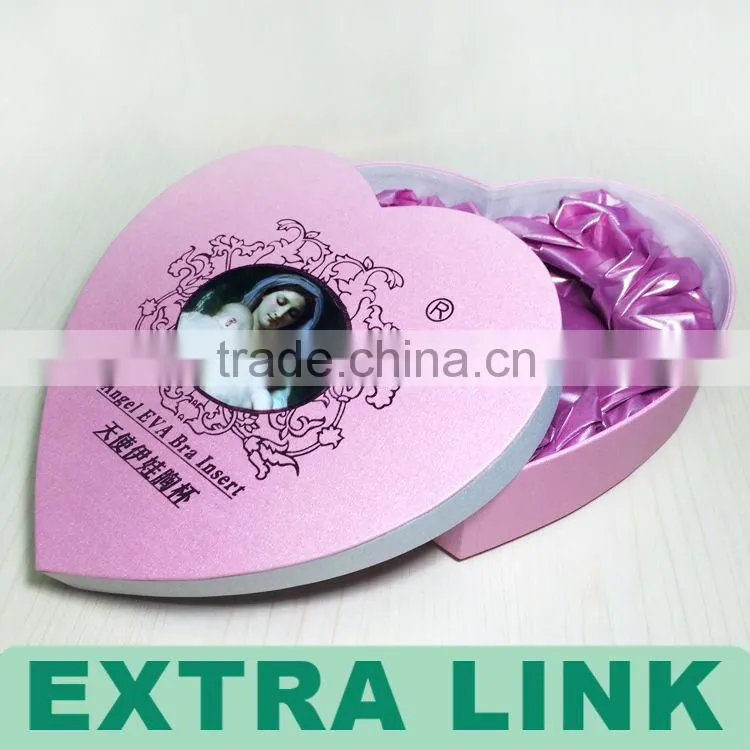 Customized Logo Printed Heart shape Bra Gift Box Packaging Wholesale