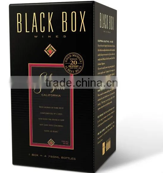 White Flute e Folding Corrugated Carton Box For Red Wine With Handle And Printing Service (High Quality,Fast Printing)