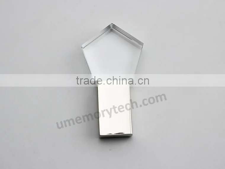 gadgets crystal glass usb key flash drive 128mb gift small flash drive