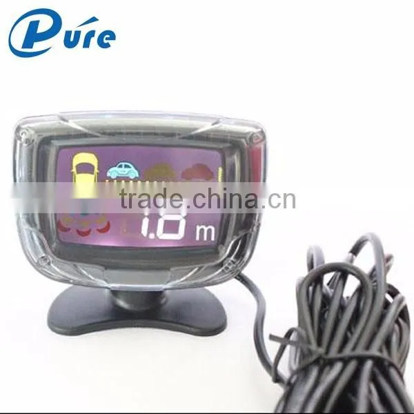 Hot sale dc 12v lcd display car reverse backup radar with 4 obstacle detection sensors for car
