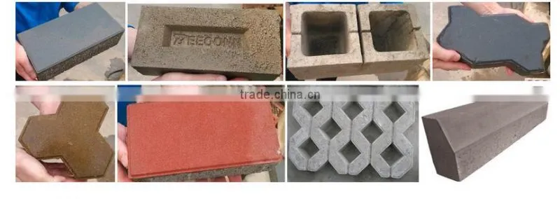 QT40-1 Concrete curbstone making machine concrete color interlocking blocks making machine colour interlock bricks maker