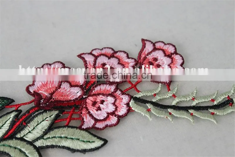 pretty as picture rose embroidery printing patch for chinese style straight skirt