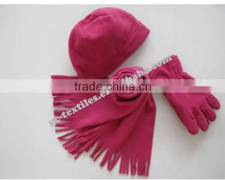 wholesale china manufacturer supplier custom logo new product for 2015 fashion alibaba women fleece hat scarf gloves winter sets