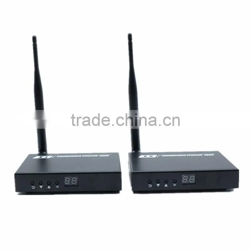 Full HD 1080P Wireless HDMI video audio transmitter receiver 2.4GHz/5GHz HDMI extender with loop out & IR up to 50m/164ft