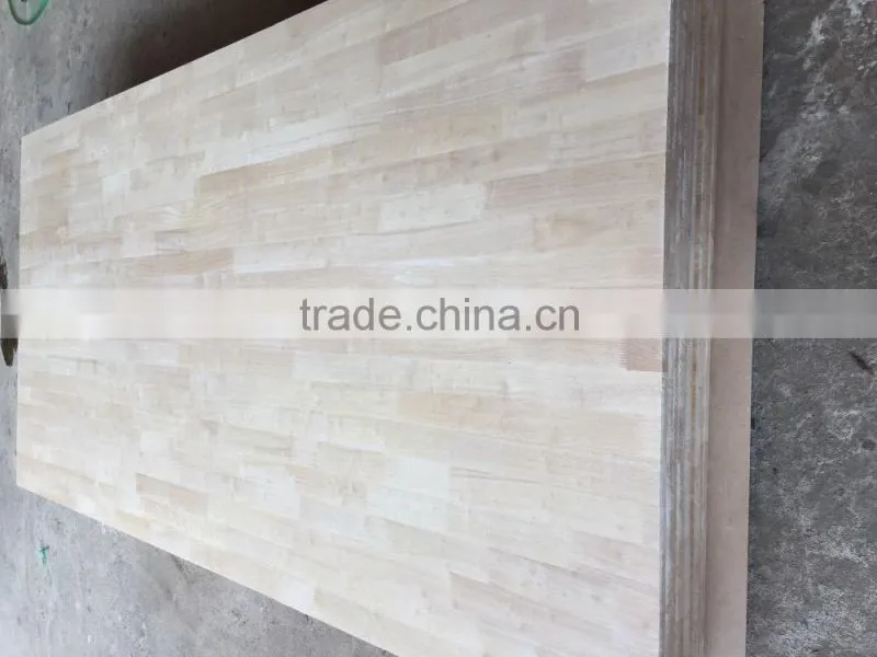 Rubber wood finger joint panel for stairs treads/rubber squares for window scantlings