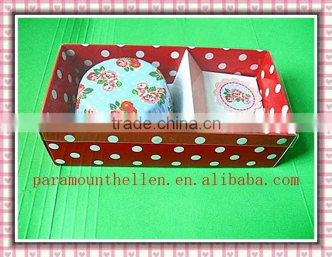 Wholesale paper cupcake liners cupcake cases baking cup plastic tube package for supermarket