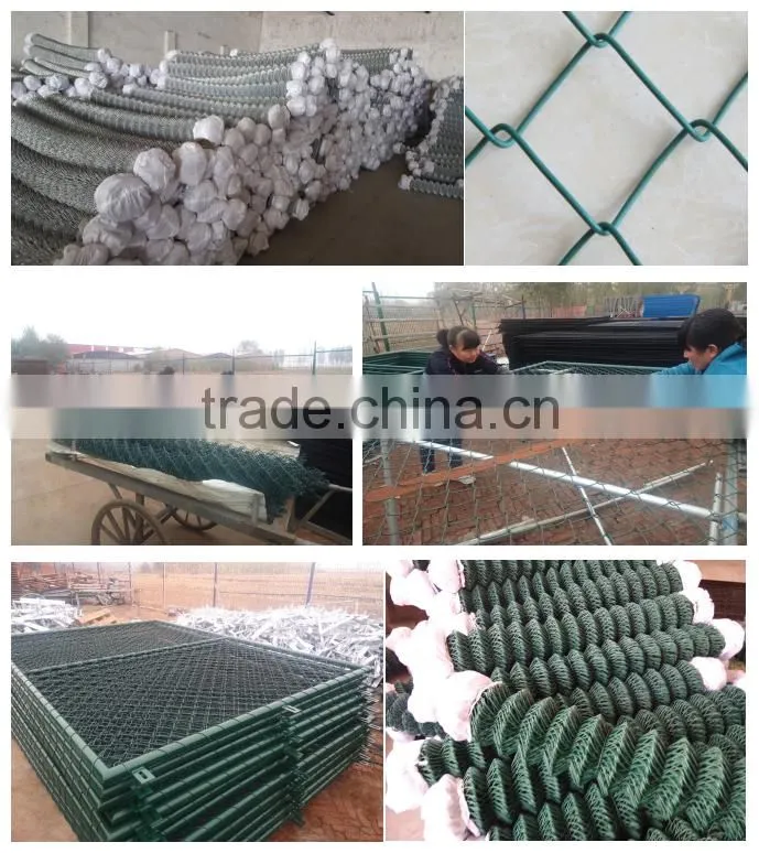 Diamond 65x65mm Hot dip galvanized wire woven Diamond Mesh Chainlink Fence