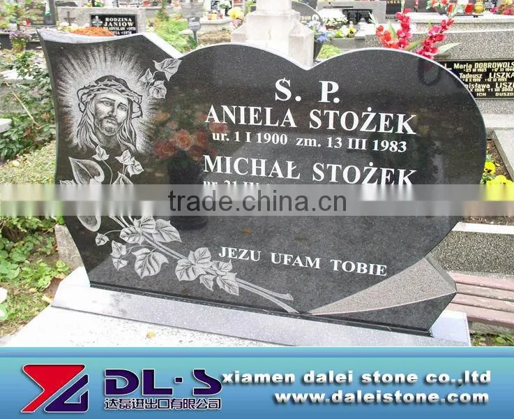 Red Heart Granite Headstone