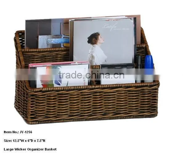 Good quality Wicker file baskets with divider