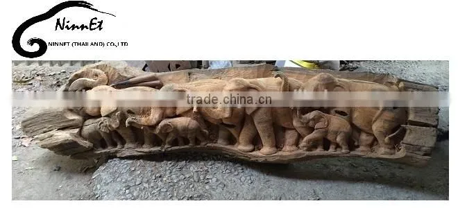 Wood Carved Elephant from Thailand