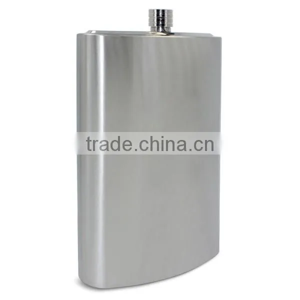 178oz Stainless steel hip flasks laser welding mirror flask with leather package