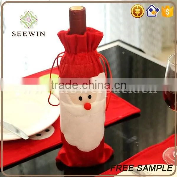 wholesale christmas novelty product wine bag stocking