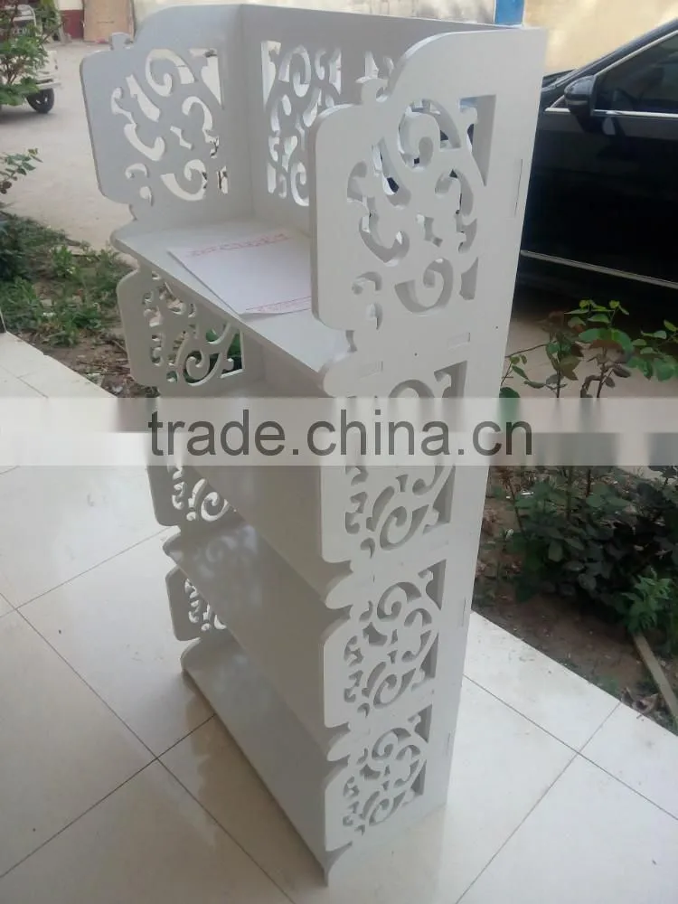 2016 New Style White Classical Wood Storage Cabinet /Bookshelf