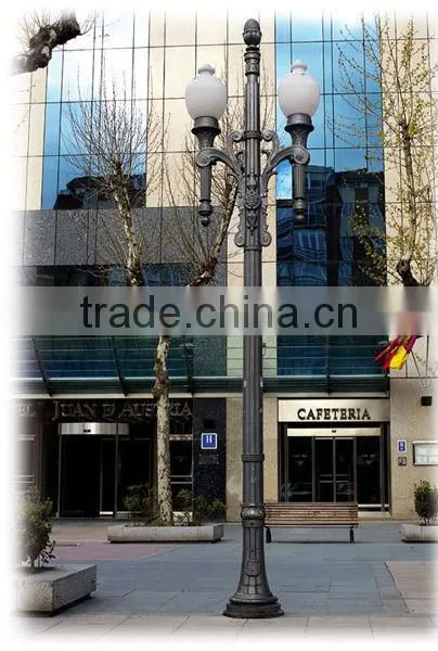 Spanish style decorative cast iron public lamp post