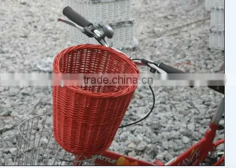 graceful half round wicker bicycle basket (manufacture)