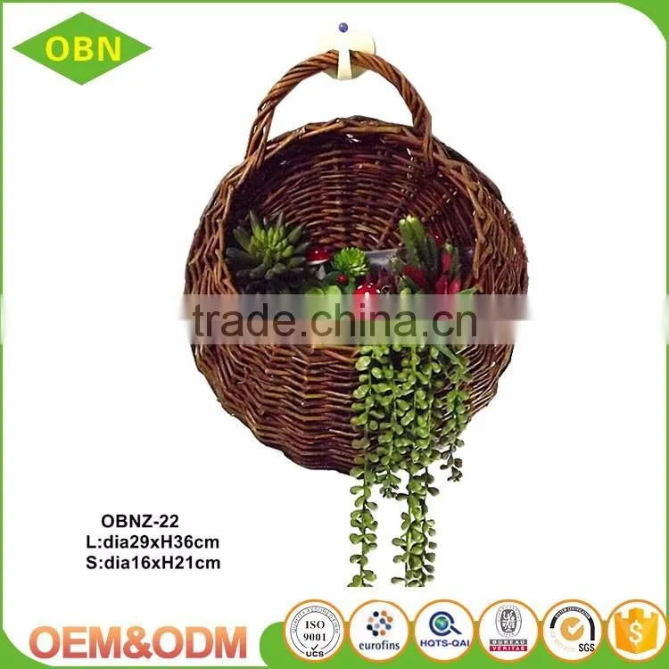 China factory high quality beautiful hanging flower gift basket wholesale decorate your garden