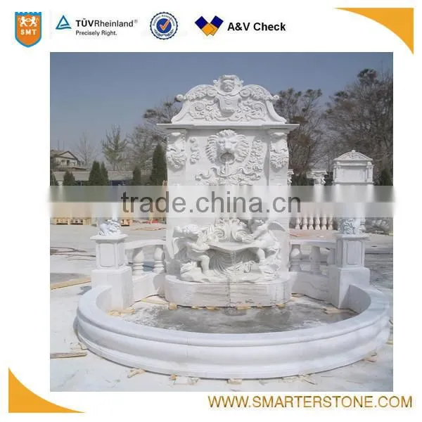 Marble stone angel water fountains for center plaza