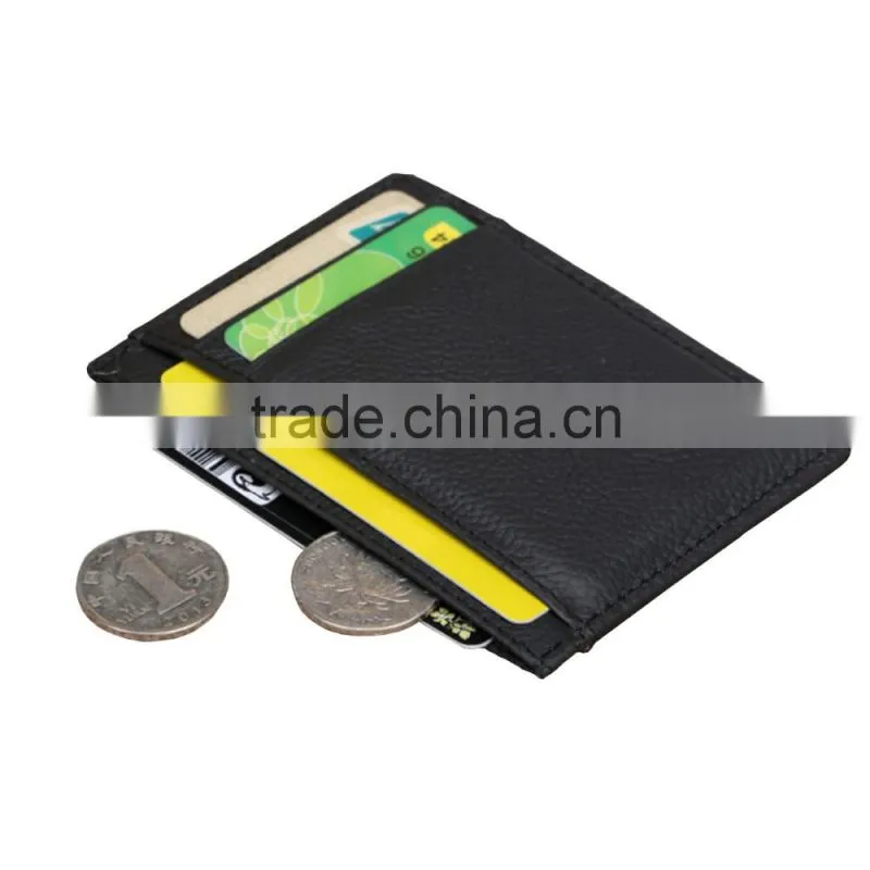 Genuine leather wallet men crazy horse card holder credit card holder rfid blocking customized