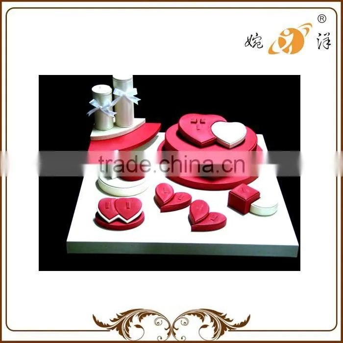 jewelry display leather fashion jewelry rack red bridal jewelry set