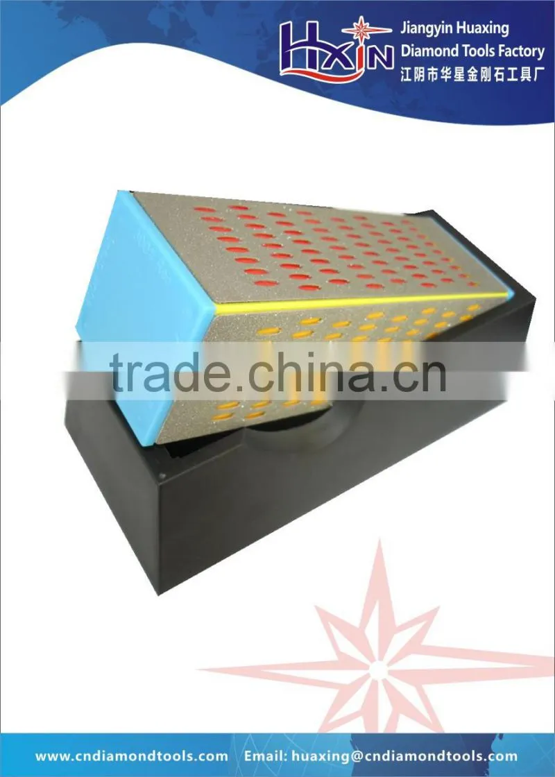 Colorful diamond knife sharpener used in the kitchen