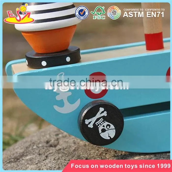 wholesale pirate toy wooden stacking balance blocks new design wooden balance blocks for kids W11F056
