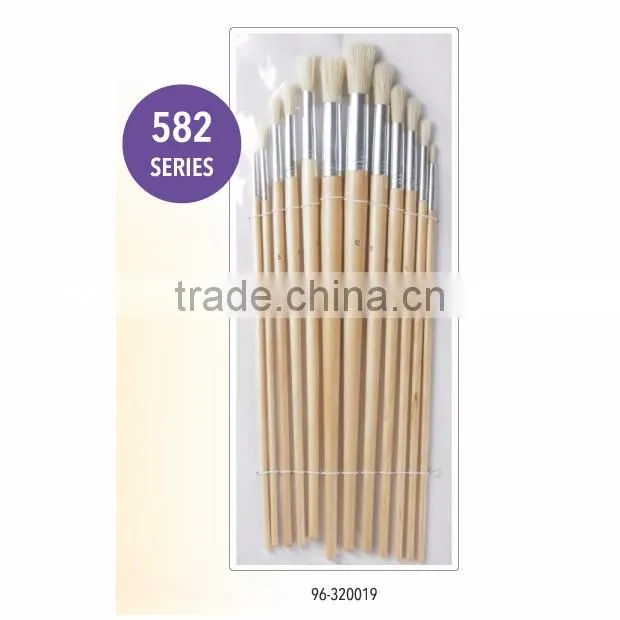 High-end 9Pcs/set Bicolor Synthetic Nylon Bristles Acrylic Watercolor Paintbrushes for Artists