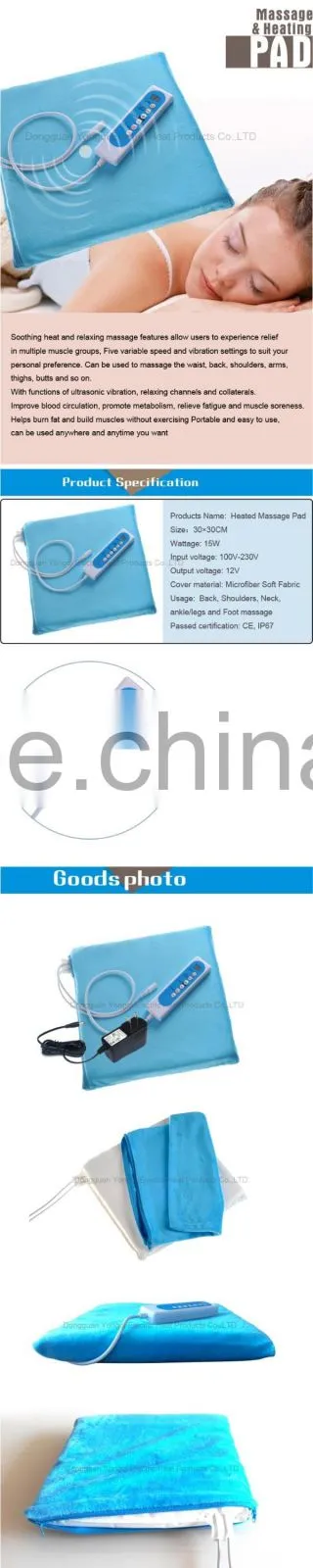 Multi-function Back Massager Heating Pad CE /UL/PSE/IP67 Certification