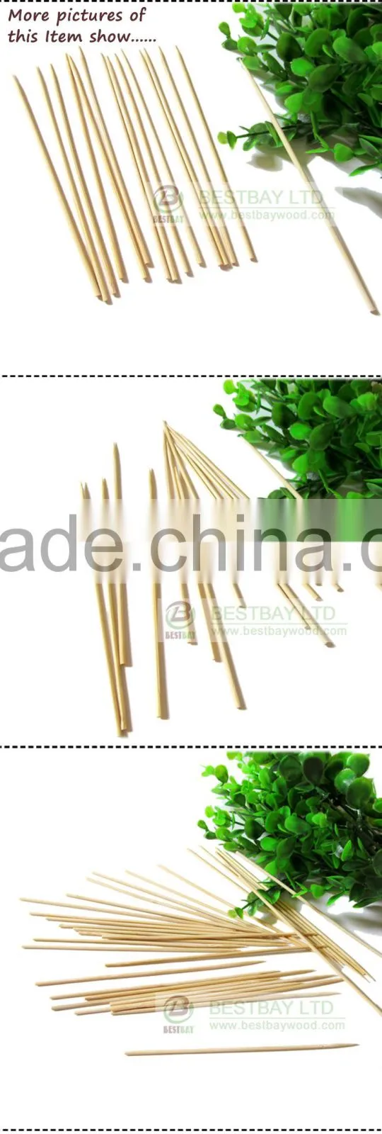 30cm Long Hot Sale Disposable Round Bamboo Skewers For BBQ Or Food