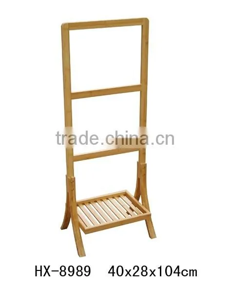 Bathroom wooden /bamboo bath towel rack